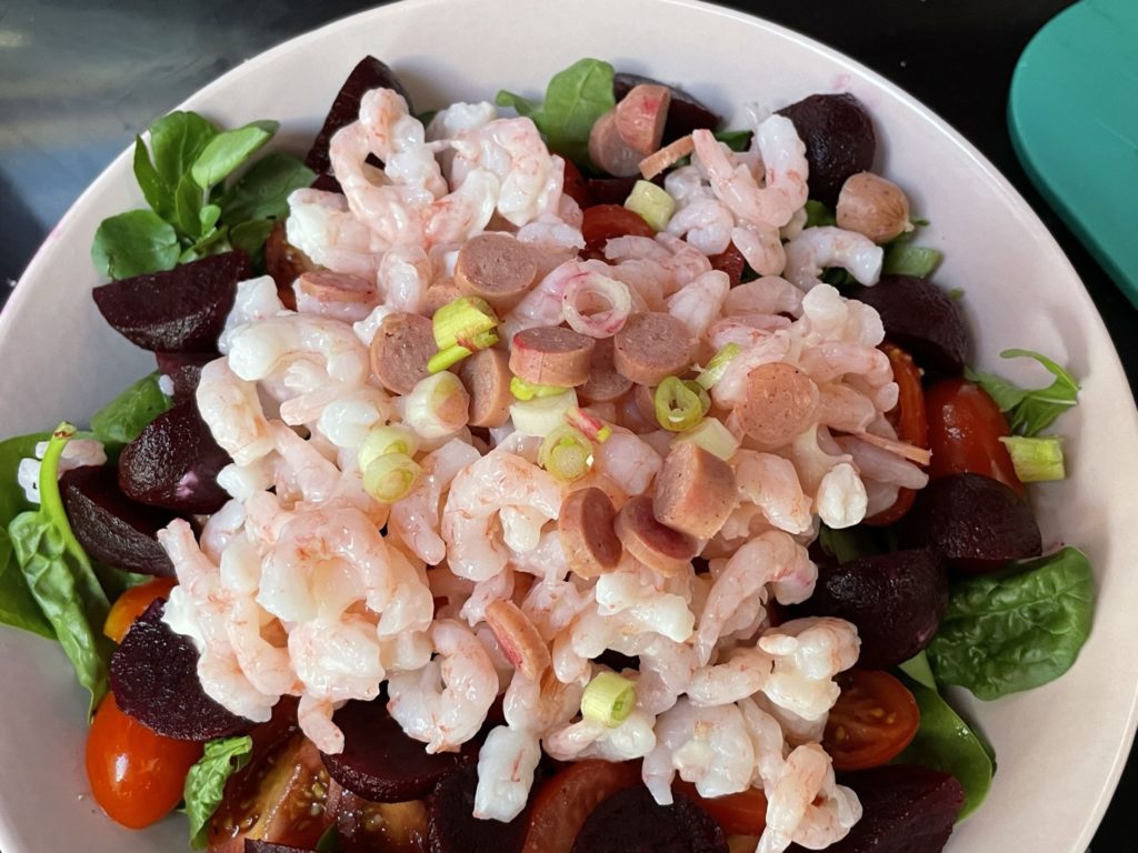 Prawn and Spicy Beetroot Salad