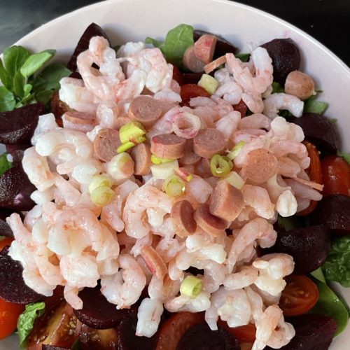 Prawn and Spicy Beetroot Salad